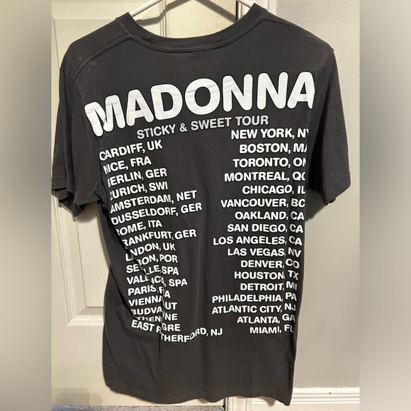 Madonna concert t shirt. Sticky and Sweet Tour. 2000’s. Used Grey Women’s Med - Picture 2 of 5